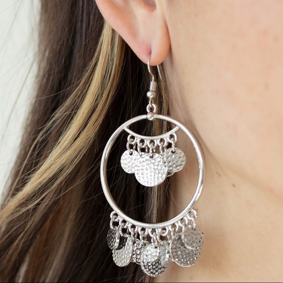 paparazzi Jewelry - NWOT Dangly Coin Hoop Earrings